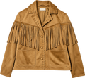 Chaqueta flecos camel