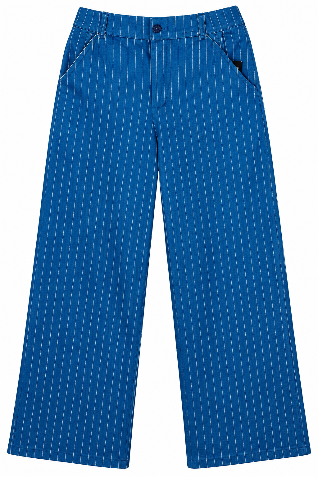 Pantalon elasticado a rayas